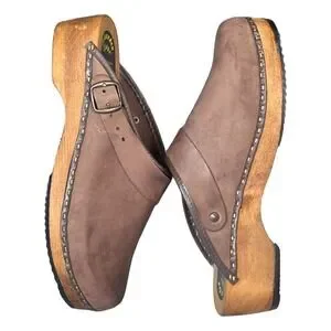 Schweden Clogs | Shoes | Schweden Clogs Orthopedic Brown Leather Wooden ...